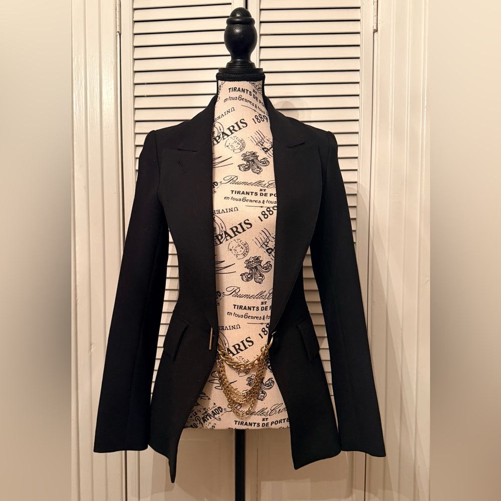 Smythe Jenny Bird Collab Elegant Black Blazer
